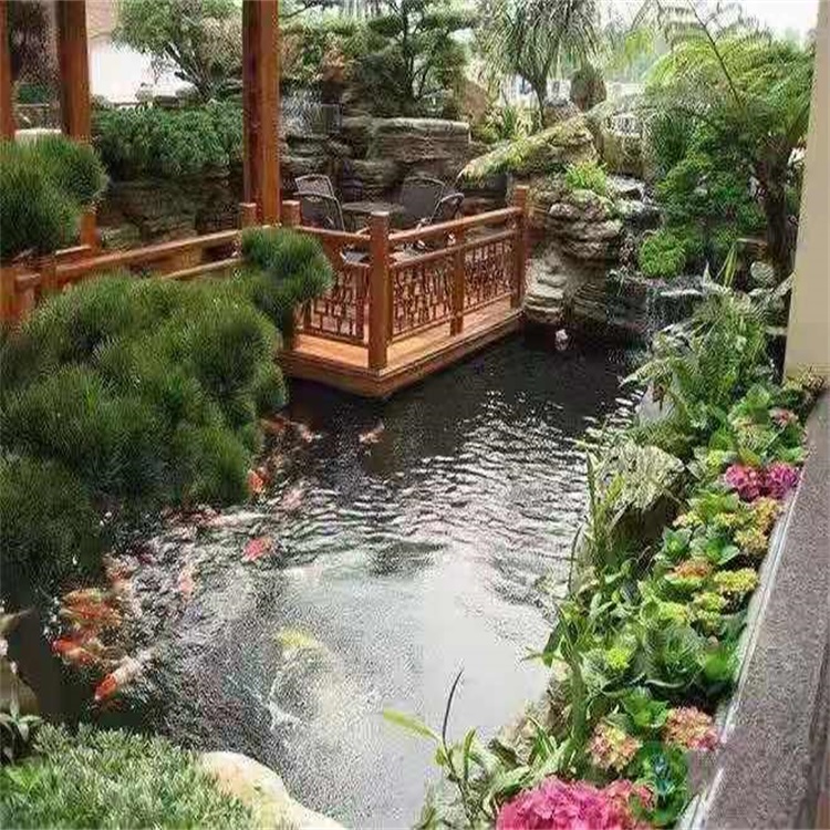 许昌院子小鱼池假山设计